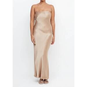 bec and bridge champagne silk dress Satin Cowl Dress Bec And Bridge Champagne Dress Cheap Bec And Bridge Satin  Dress On Sale Bec Bridge Cedar City Maxi Dress